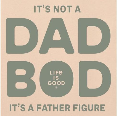تي شيرت Life is Good للرجال It's Not A Dad BOD بأكمام قصيرة Crusher-LITE، أبيض البتولا in Saudi Arabia