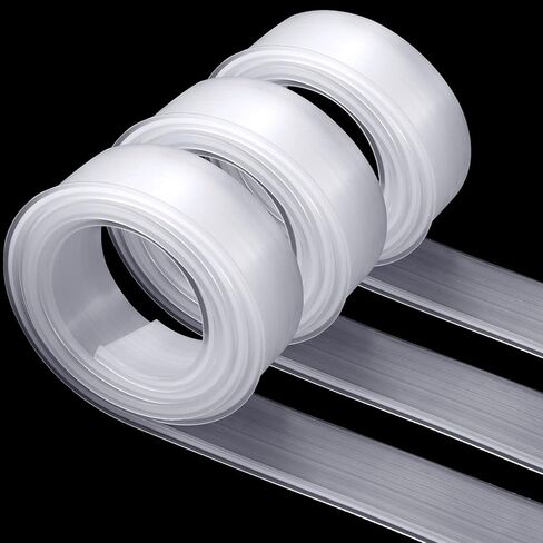 Zonon 108 Inch Clear T Shaped Shower Door Bottom Seal Strip Bathroom Framed Bottom Drip Waterproof Sweep Replacement Parts for Home Bathroom Glass Shower Door, 3 Rolls, Each Roll 36 Inches Long in Saudi Arabia