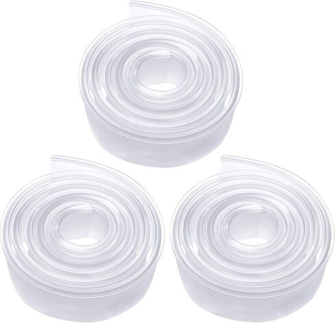 Zonon 108 Inch Clear T Shaped Shower Door Bottom Seal Strip Bathroom Framed Bottom Drip Waterproof Sweep Replacement Parts for Home Bathroom Glass Shower Door, 3 Rolls, Each Roll 36 Inches Long in Saudi Arabia