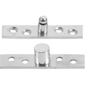 Holibanna 2pcs Stainless 360 Degree Rotating Pivot Hinges Hidden Center Shaft Offset Door Pivot Hinges for Cabinet and Wood Doors in Kuwait