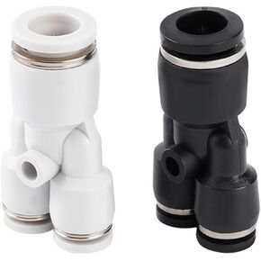 PW White Black Pneumatic Quick Connector Variable Diameter Tee Plugs Tracheal Component 1Pcs(白色PW12-10) in Kuwait