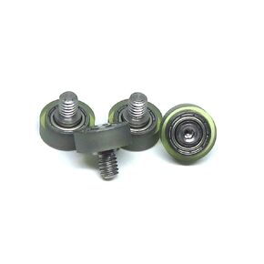 OD 11 مللي متر مع M4 برغي PU68411-4C1L5M4 تحمل عجلة بكرة مطاطية ناعمة 5 قطعة in Kuwait