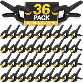 18 Pack Clips for Balloon Arch, Strong Spring Clamps Backdrop Clips, Heavy Duty Clamps for Woodworking, 3.4 Inch Craft Clip for Backdrop Stand, Photography Essentials(Black with Orange Jaws) in Saudi Arabia