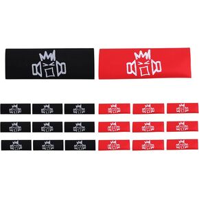 مجموعة B2 Audio 20 حزمة من 4 قياسات للانكماش الحراري باللونين الأحمر والأسود مع شعار B2 Riot Guy in Kuwait