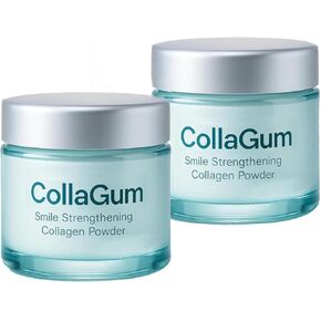 مسحوق كولاجوم سمايل لتقوية الكولاجين، أسنان الكولاجين - مسحوق العناية بمعجون الأسنان هيدروكسيباتيت يحمي اللثة، ويحمي العناية باللثة والمينا، خالي من الفلورايد، تركيبة لطيفة (قطعتين * 50 جم) in Kuwait