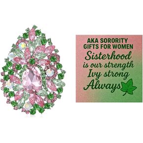 Aka Sorority Gifts for Women Aka Pin Rhinestone Brooches and Pins for Women Sorority Stuff with a Gift Card in Kuwait