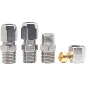 Pneumatic Brass Connector Ferrule PC Straight-through External Thread Quick Copper Pipe 6/10/12/8-02 1Pcs(Cardholderpc4-01*-30~250*-1~30) in Kuwait