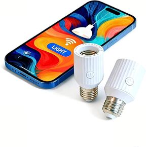 LoraTap Smart Wi-Fi Light Bulb Socket Adapter, Voice for Alexa/Google, Smart Life App Group & Timer, 60W Max, Incandescent Compatible, E26/E27, 2 Pack in Kuwait