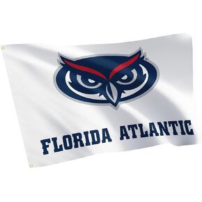علم FAU لجامعة Desert Cactus Florida Atlantic University - لافتة بومة مقاس 3 × 5 أقدام، قماش متين للاستخدام الداخلي/الخارجي، تصميم بوليستر 100% (النمط A1) in Kuwait