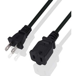 10FT 2 Prong Indoor Extension Cord,Thin White Extension Cords Male/Female Power Cable for Home Office Outdoor, 18/2 ETL Listed 10 FT Extension Cord in Saudi Arabia