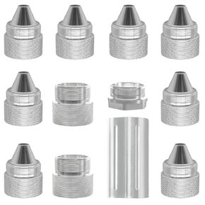 1.375X24 1.375 أجزاء مخروطية الشكل أغطية نهاية أغطية صواميل من سبائك الألومنيوم الفضية، أغطية نهاية مخروطية من الألومنيوم الملولبة لأجزاء فرايت لاينر كينوورث بيتربيلت فولفو ماك الدولية للشاحنات in Kuwait