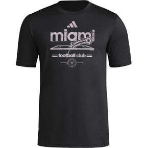 Adidas Mens Inter Miami Cf Vintage World Pre-Game Short Sleeve T-Shirt in Kuwait