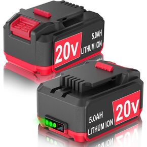 استبدال FSKE 2Pack 5.0Ah لبطارية ليثيوم Bauer 20V 1701C-B 1702C-B 1907C-B 2108C-B 2109C-B - متوافق مع أدوات طاقة بطارية Bauer in Kuwait