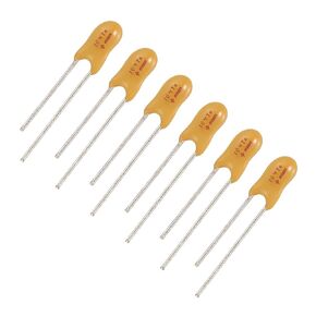 MECCANIXITY Tantalum Capacitor 100uF 25V Yellow Radial Electrolytic Capacitor Dipped Tantalum Bead Capacitors for Circuit Boards DIY Computer Project Pack of 6 in Kuwait