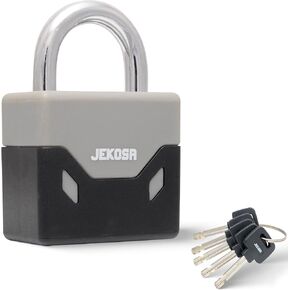 قفل Jekosa® PDP55 مقاوم للطقس مع 5 مفاتيح - غلاف بولي أميد مضاد للتآكل، أسطوانة K7 دقيقة | قفل خارجي للبوابة والسقيفة والسياج والتخزين in Kuwait