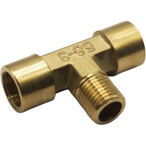 1 قطعة تركيبات الأنابيب النحاسية ذكر أنثى موضوع مستقيم الكوع 3-Way 4-Way التوصيل طوقا الجوز، موصل مقرنة محول النحاس (الحجم: Tee-FMF، اللون: 1/2") in Kuwait