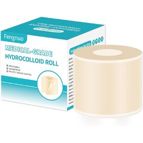 لفة غرواني مائي من الدرجة الطبية - 2 بوصة × 4.92 قدم - متعددة الاستخدامات للعناية بالجروح ورقعة حب الشباب للبثور والجروح والوشم والشفاء بعد الجراحة | ضمادة غرواني مائي ذاتية اللصق للحماية طوال اليوم in Kuwait