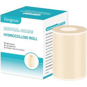 Medical-Grade Hydrocolloid Roll – 2" x 4.92ft – Versatile Wound Care & Acne Patch for Blisters, Cuts, Tattoos & Post-Surgical Healing | Self-Adhesive Hydrocolloid Bandage for All-Day Protection in Saudi Arabia