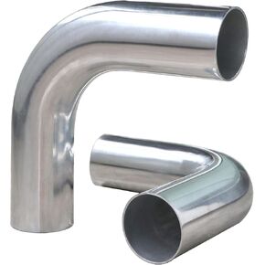 أنبوب كوع ألومنيوم 90 درجة 2.75 بوصة (70 مم) OD، أنبوب ألومنيوم أنبوب كوع مجوف 90 درجة، تلميع عالي (2.75 بوصة OD (70 مم)-2 قطعة) in Kuwait