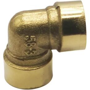 1 قطعة تركيبات الأنابيب النحاسية ذكر أنثى موضوع الكوع المستقيم 3 اتجاهات 4 اتجاهات التوصيل طوقا الجوز، موصل مقرنة محول النحاس (الحجم: Elbow-FF، اللون: 1/2") in Kuwait