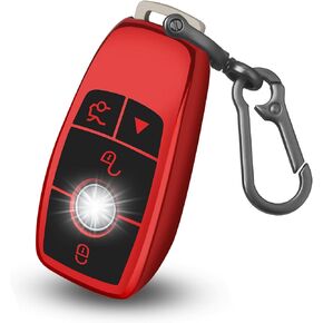غطاء مفتاح Fob من Mercedes Benz، جراب مفاتيح TPU ناعم متوافق مع مفتاح التحكم عن بعد الذكي CLS CLK AMG CLK CLK GLC GLE GLS ML SL SLK A C E R S G in Kuwait