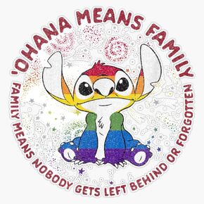 Ohana Means Family Pride Circle Bumper Sticker Vinyl Decal 5" in Kuwait