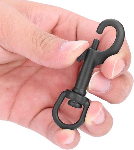 Tbest Xdeep Dive Clip,Double Snap Hook,Diving Bolt Snap,Diving Hook,Stainless Steel Double Ended Bolt Snap Hook Swivel Eye Snap Bolt Hook Kit Diving Accessory(75mm Black) in Saudi Arabia
