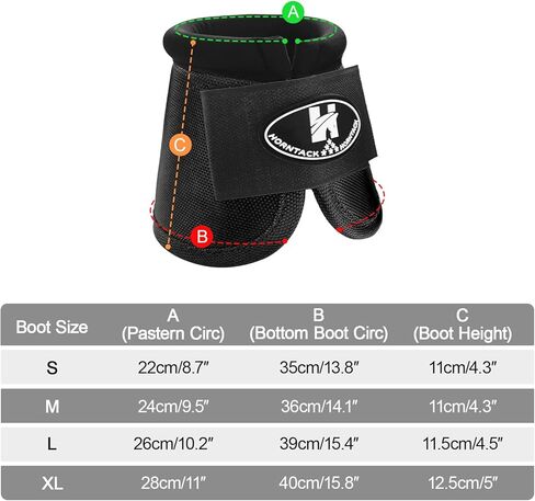 Bell Boots for Horses, Comfortable Fit Horse Bell Boots for Outdoor Sports, Professional Choice Prevent Sprains, Convenient Hook and Loop Design (Black, L) in Kuwait