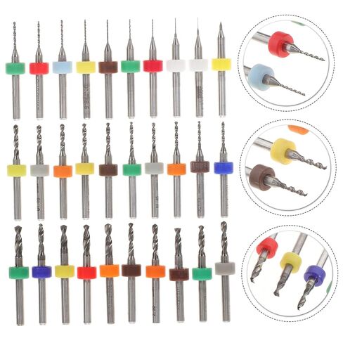 Vaguelly 30Pcs PCB Drill Bit Set Tungsten Micro Drill Bits for Jewelry Making Engraving and Crafting Drill Press Compatible in Kuwait