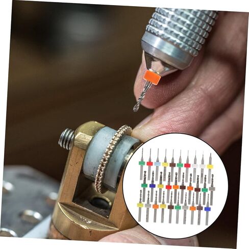 Vaguelly 30Pcs PCB Drill Bit Set Tungsten Micro Drill Bits for Jewelry Making Engraving and Crafting Drill Press Compatible in Kuwait