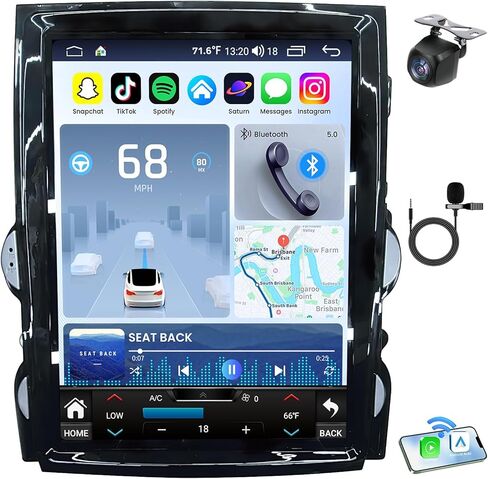 ترقية 8+128G راديو لـ Chevy Malibu 2013 2014 2015 2016 Limited: HD Touch Screen Carplay Android Auto Tesla Style Car Stereo Accessories FM AM 5Gwifi GPS Camera 36eq BT5.0 in Kuwait