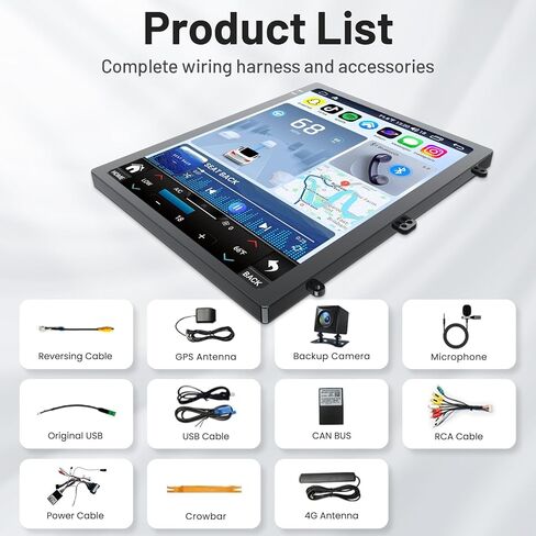 ترقية 8+128G راديو لـ Chevy Malibu 2013 2014 2015 2016 Limited: HD Touch Screen Carplay Android Auto Tesla Style Car Stereo Accessories FM AM 5Gwifi GPS Camera 36eq BT5.0 in Kuwait