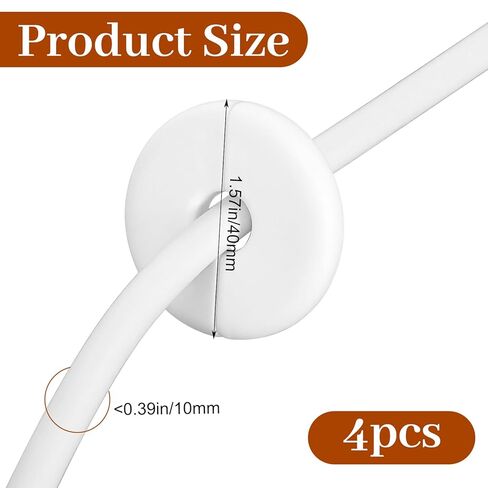 Molain 4Pcs Wall Grommets for Cables, Wall Cable Pass Through Accessories Cable Grommets Routing Kit for Ethernet Cables Organizing Protecting Cord in Kuwait