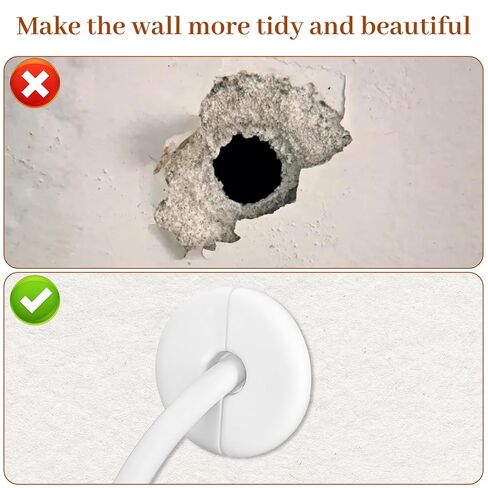 Molain 4Pcs Wall Grommets for Cables, Wall Cable Pass Through Accessories Cable Grommets Routing Kit for Ethernet Cables Organizing Protecting Cord in Kuwait