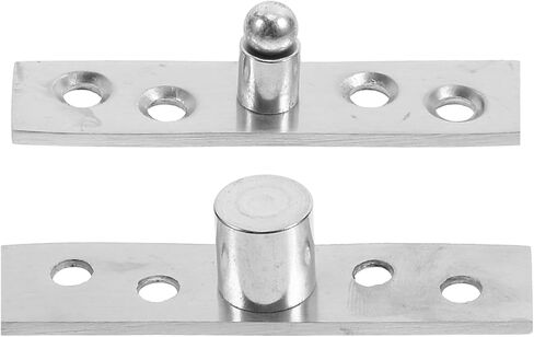 Holibanna 2pcs Stainless 360 Degree Rotating Pivot Hinges Hidden Center Shaft Offset Door Pivot Hinges for Cabinet and Wood Doors in Kuwait