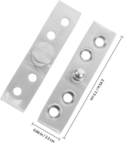 Holibanna 2pcs Stainless 360 Degree Rotating Pivot Hinges Hidden Center Shaft Offset Door Pivot Hinges for Cabinet and Wood Doors in Kuwait