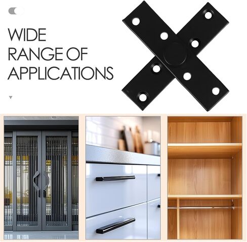 Healifty Heavy Duty Stainless 360° Rotating Hidden Pivot Door Hinge for Wooden Doors Concealed Central Swivel Hinge and Cabinets in Kuwait