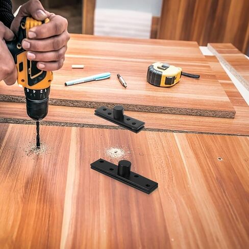 Healifty Heavy Duty Stainless 360° Rotating Hidden Pivot Door Hinge for Wooden Doors Concealed Central Swivel Hinge and Cabinets in Kuwait