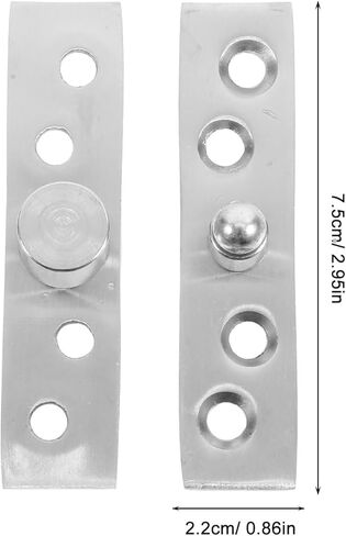 VALICLUD 2pcs 304 Stainless Metal Full-Rotation Pivot Door Hinges for Cabinet and Shed Doors, Concealed Small Size Center Axle Hardware for Industrial Use in Kuwait