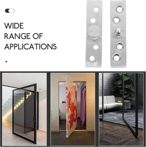 VALICLUD 2pcs 304 Stainless Metal Full-Rotation Pivot Door Hinges for Cabinet and Shed Doors, Concealed Small Size Center Axle Hardware for Industrial Use in Kuwait