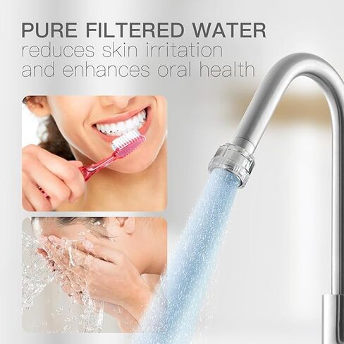 Kitchen and Bathroom Faucet Filter Kit - Includes 10 Adapters - Improves Taste and Odor, Protects Skin and Health - Removes Dirt and Rust (Sediment) in Kuwait
