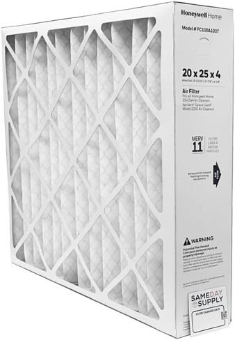 Honeywell FC100A1037-20" x 25" x 4" Pleated Air Filter, MERV 11 Bundle with Same Day Supply Filter Change Reminder (1-Pack) in Kuwait
