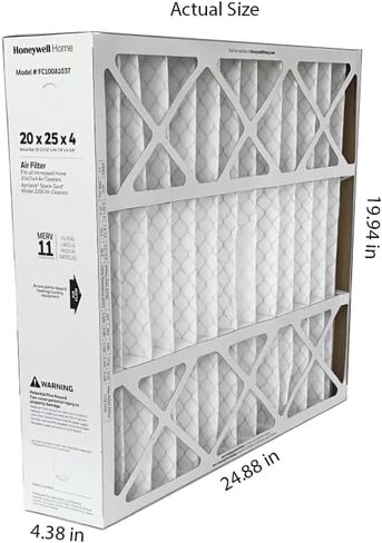 Honeywell FC100A1037-20" x 25" x 4" Pleated Air Filter, MERV 11 Bundle with Same Day Supply Filter Change Reminder (1-Pack) in Kuwait