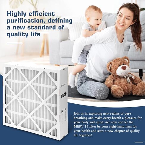 عبوتان من فلتر FLRQB5AH21M11 MERV 13 20.7 بوصة × 20 بوصة × 4.7 بوصة متوافق مع فلتر الهواء Trane FLRQB5AH21M11 FLRQB5AH21M13، بديل لفلتر وسائط QuikBox in Kuwait