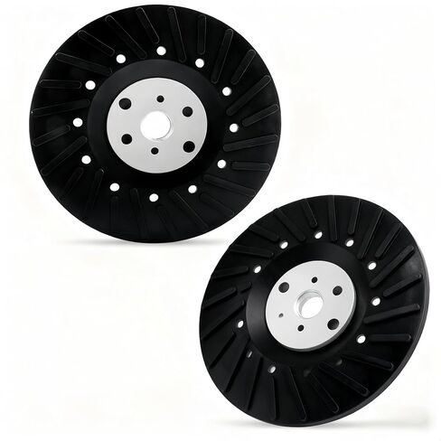 2 Pack-4.5 Inch Angle Grinder Sanding Attachment, Ribbed Turbo Backing Pad with 5/8"-11 Thread for Fiber Discs, Compatible with DeWalt, Bosch,BHA & More in Kuwait