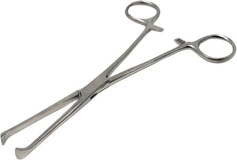 مشابك مسننة من الفولاذ المقاوم للصدأ من Allis تأتي بأسنان 4x5 و5x6 مع سقاطة قفل متعددة الأوضاع لقبضة محكمة (5x6 أسنان - 7 بوصات فضية) in Kuwait