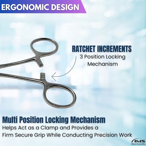 مشابك مسننة من الفولاذ المقاوم للصدأ من Allis تأتي بأسنان 4x5 و5x6 مع سقاطة قفل متعددة الأوضاع لقبضة محكمة (5x6 أسنان - 7 بوصات فضية) in Kuwait