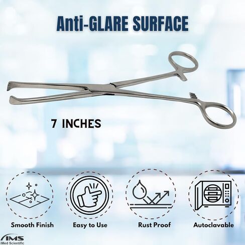 مشابك مسننة من الفولاذ المقاوم للصدأ من Allis تأتي بأسنان 4x5 و5x6 مع سقاطة قفل متعددة الأوضاع لقبضة محكمة (5x6 أسنان - 7 بوصات فضية) in Kuwait