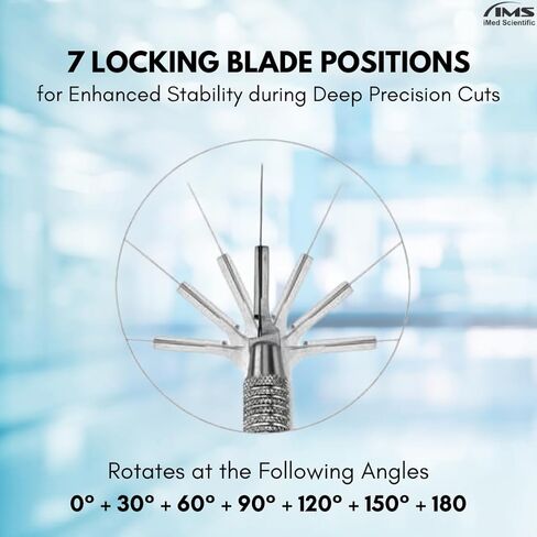 مقبض مشرط متعدد الوظائف قابل للتعديل رقم 4 مع 7 تعديلات متعددة الزوايا (0 درجة، 30 درجة، 60 درجة، 90 درجة، 120 درجة، 150 درجة، 180 درجة) سكين حامل شفرة من الفولاذ المقاوم للصدأ لاستخدامه في مجموعات مختبر تشريح طلاب الطب in Kuwait