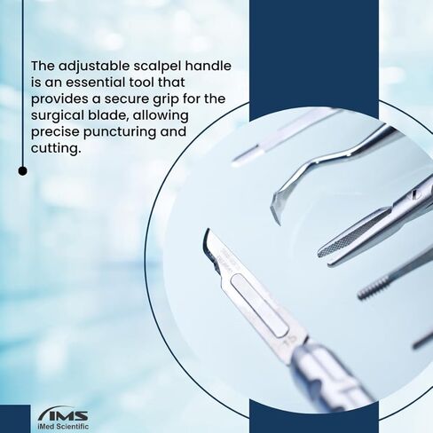 مقبض مشرط متعدد الوظائف قابل للتعديل رقم 4 مع 7 تعديلات متعددة الزوايا (0 درجة، 30 درجة، 60 درجة، 90 درجة، 120 درجة، 150 درجة، 180 درجة) سكين حامل شفرة من الفولاذ المقاوم للصدأ لاستخدامه في مجموعات مختبر تشريح طلاب الطب in Kuwait